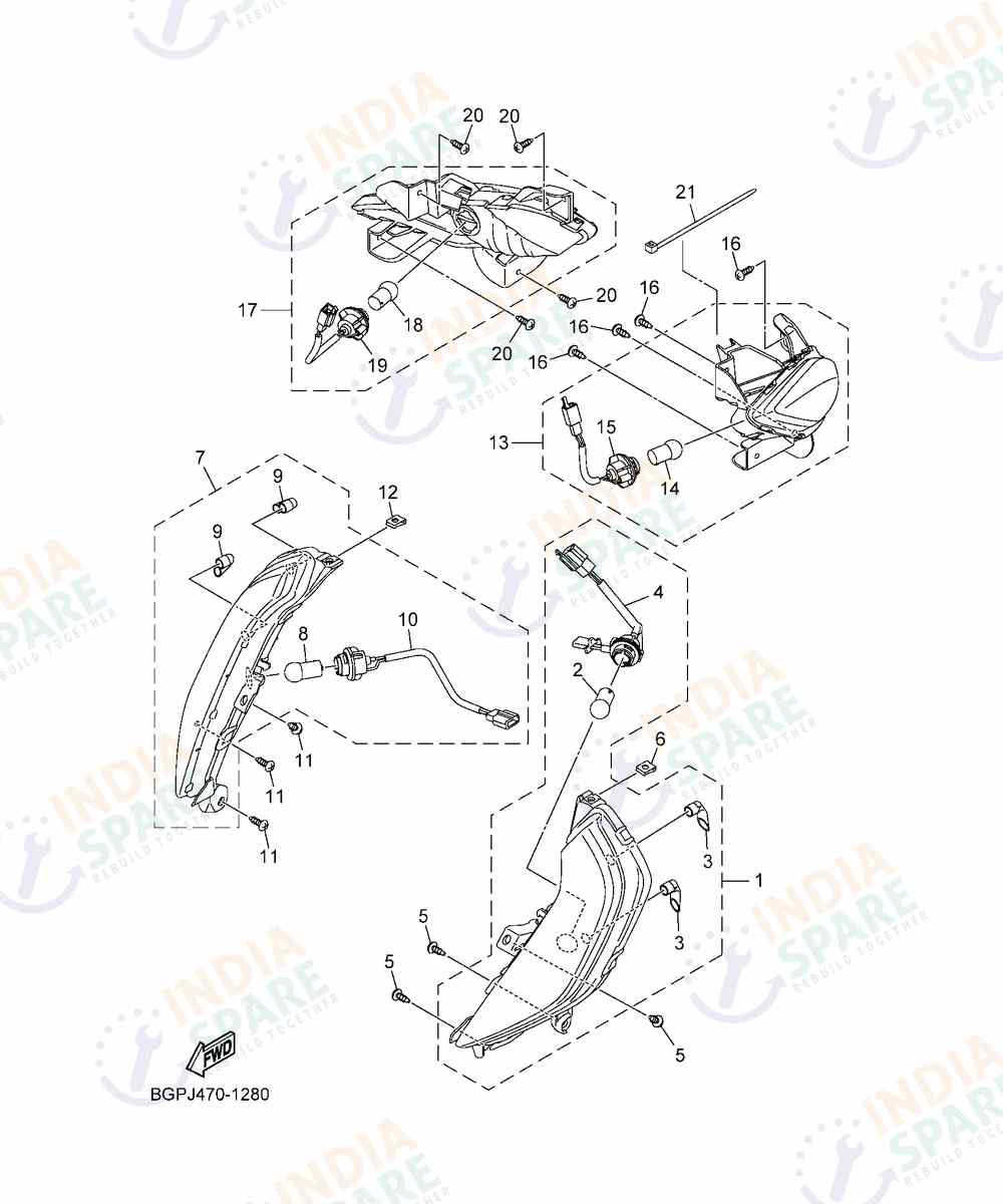 YAMAHA BGPJ FASCINO 125CC DSIC Series FLASHER LIGHT